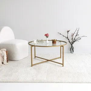 Kalune Design Konferenční stolek Gold Sun zlatý