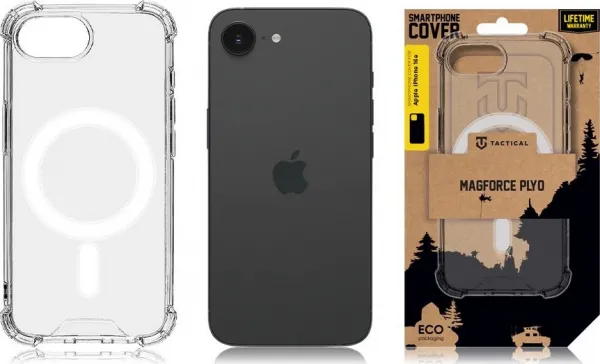 Tactical MagForce Plyo kryt, iPhone 16e, priehľadný