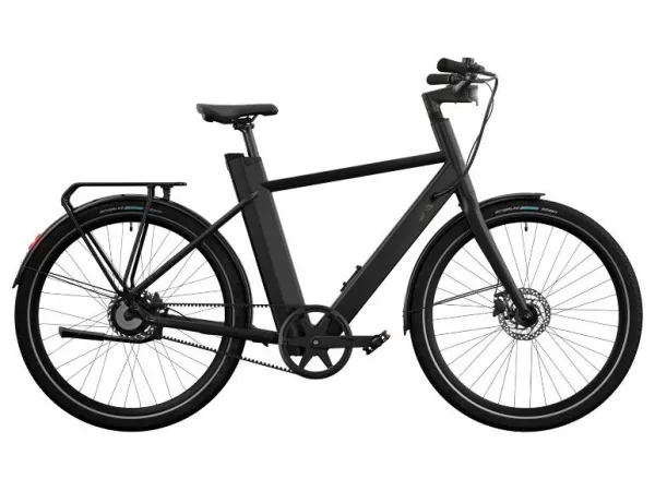 Crivit Mestský elektrobicykel s remeňovým pohonom Gates X.3 (čierna)