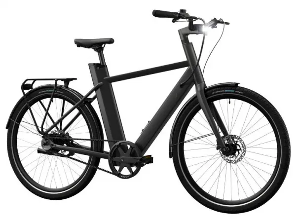 Crivit Mestský elektrobicykel s remeňovým pohonom Gates X.3 (čierna)
