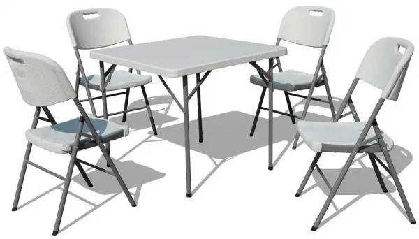 Skladací stôl CATERING oceľ / plast Rojaplast 86 x 86 x 74 cm