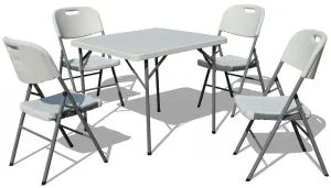 Skladací stôl CATERING oceľ / plast Rojaplast 86 x 86 x 74 cm