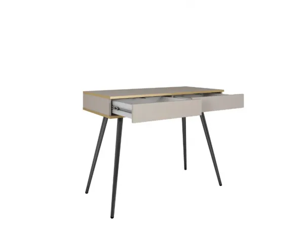 ArtPS Toaletný stolík BIJOU T-102 | biela / čierne nohy