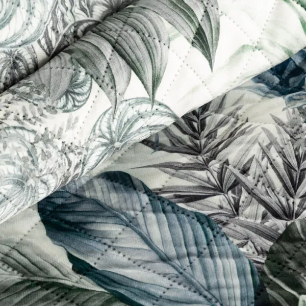 ArtFir Prikrývka na posteľ DAVOS 2 | zelená/strieborná 200 x 220 cm