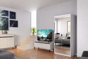 ArtLemp Šatníková skriňa ELLEN 2D so zrkadlom | biela