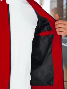 Prechodná bunda pre pánov bez kapucne červená