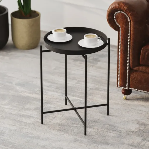 Kalune Design Odkládací stolek Shb-007-B černý