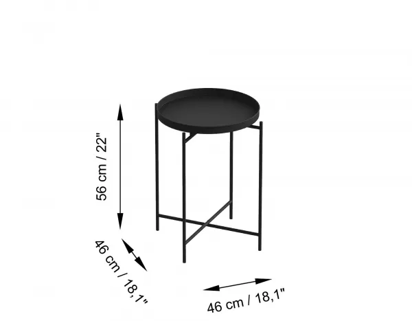 Kalune Design Odkládací stolek Shb-007-B černý