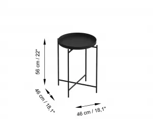 Kalune Design Odkládací stolek Shb-007-B černý