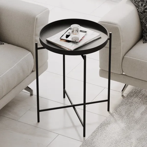 Kalune Design Odkládací stolek Shb-007-B černý