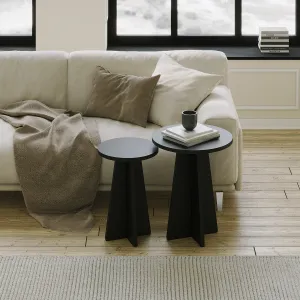 Kalune Design Sada 2 ks odkládacích stolků Mushroom 2 černá