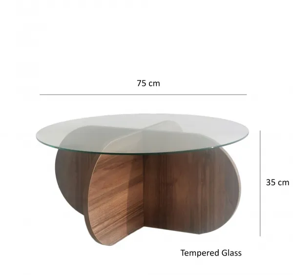 Konferenčný stolík Bubble Walnut