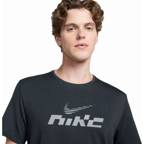 Nike MILER FLASH Pánske bežecké tričko, tmavo sivá, veľkosť XXL