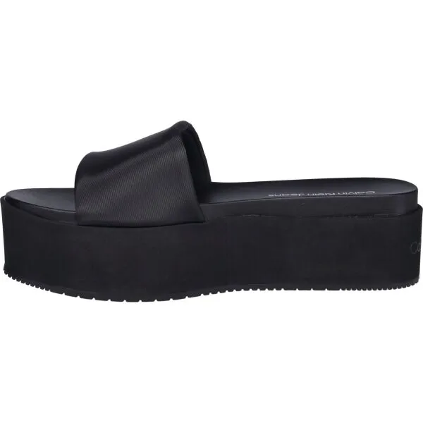 Calvin Klein FLATFORM SANDAL SLIDE INNYLON Dámske šľapky, čierna, veľkosť