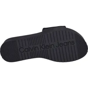 Calvin Klein FLATFORM SANDAL SLIDE INNYLON Dámske šľapky, čierna, veľkosť
