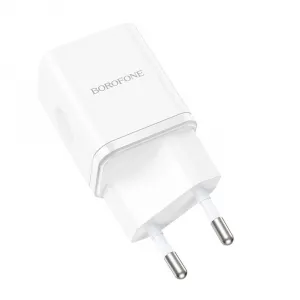 Borofone adaptér BN6 Field - USB-C, QC 3.0, PD, 20W, biela