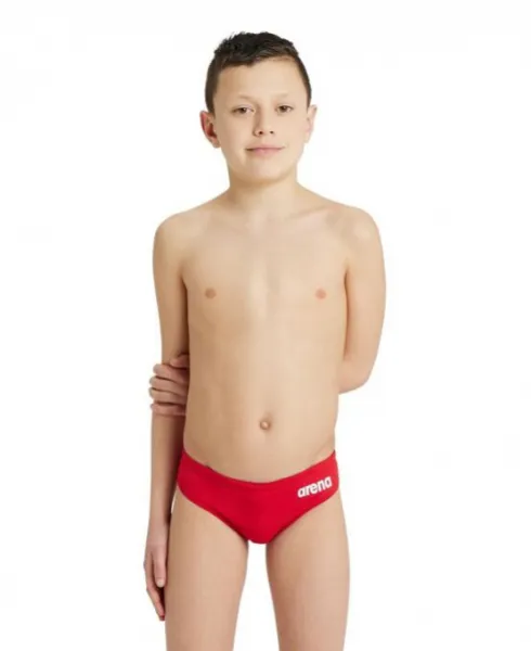 Arena solid brief junior red 22