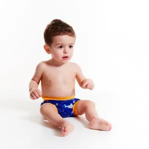 Dojčenské plavky splash about happy nappy shark orange s