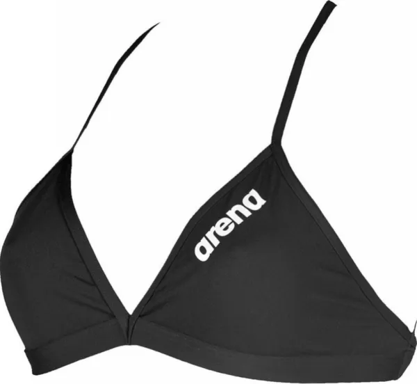 Arena solid tie back top black/white 36