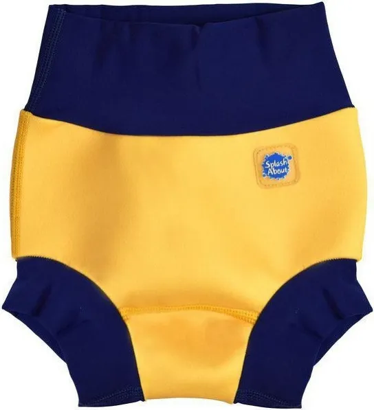 Dojčenské plavky splash about new happy nappy yellow/navy m