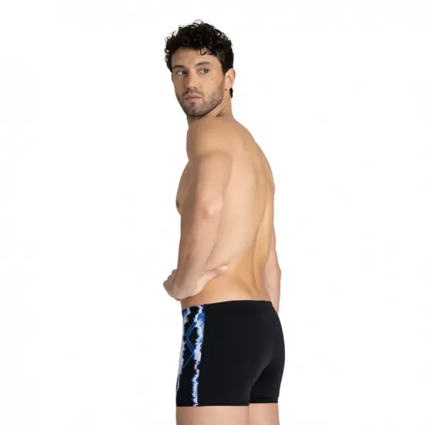 Pánske plavky arena infinite stripe short black/neon blue/multi 32