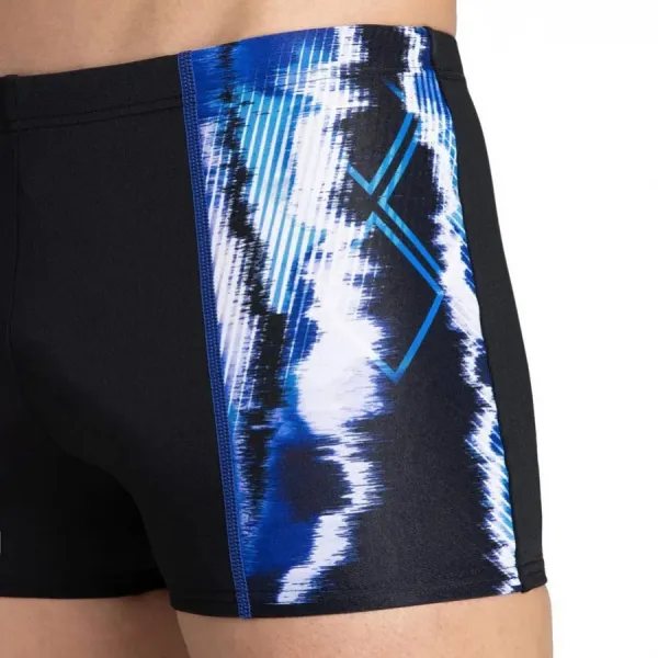 Pánske plavky arena infinite stripe short black/neon blue/multi 32