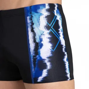 Pánske plavky arena infinite stripe short black/neon blue/multi 32