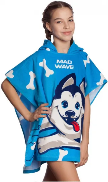 Pončo mad wave husky poncho modrá
