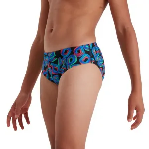 Chlapčenské plavky speedo digi allover 6.5cm brief boy black/lava