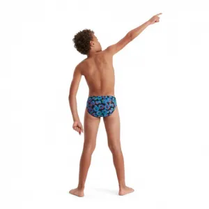 Chlapčenské plavky speedo digi allover 6.5cm brief boy black/lava