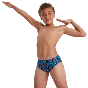 Chlapčenské plavky speedo digi allover 6.5cm brief boy black/lava