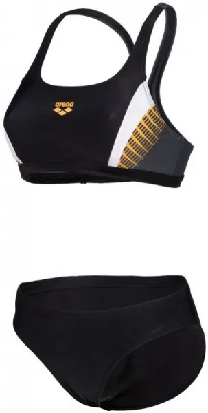 Arena threefold two pieces black/asphalt/white l - uk36