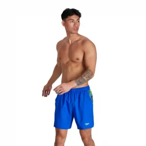 Speedo sport panel 16 watershort blue flame/bright zest/black s - uk32