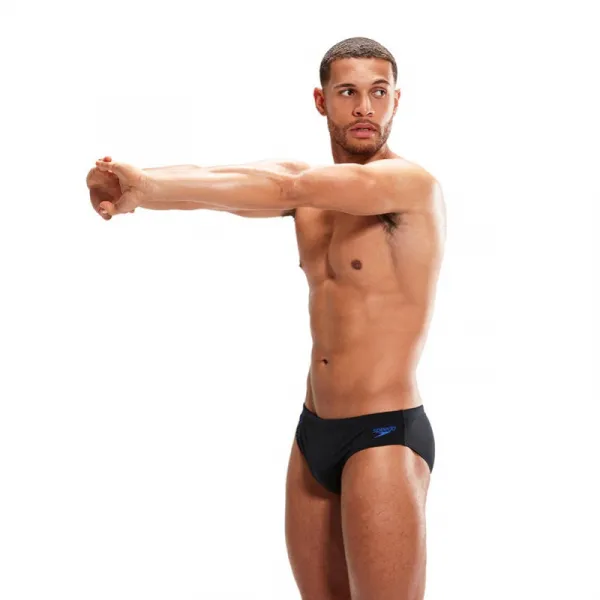 Speedo 7cm tech panel brief black/chroma blue/spritz xxs - uk28