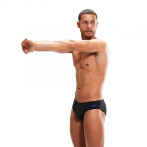 Speedo 7cm tech panel brief black/chroma blue/spritz xxs - uk28