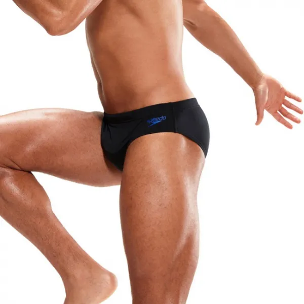 Speedo 7cm tech panel brief black/chroma blue/spritz xxs - uk28