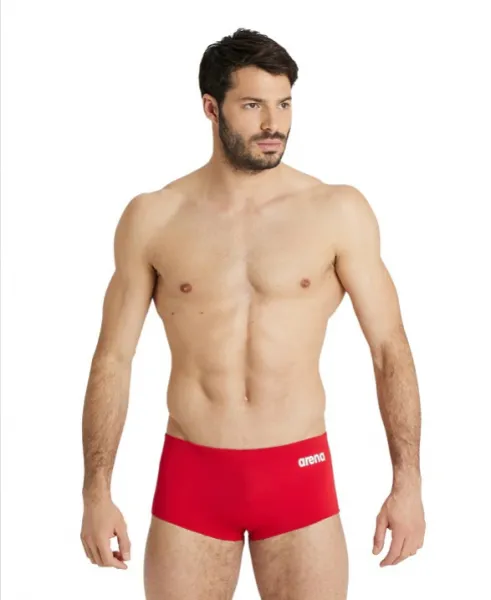 Arena team swim low waist short solid red/white s - uk32