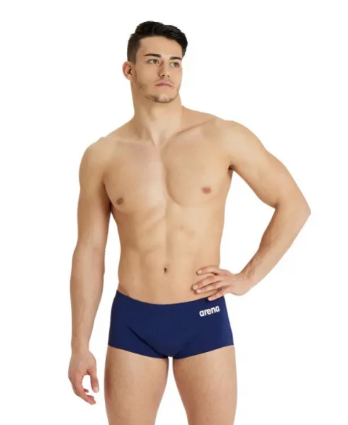 Arena team swim low waist short solid navy/white s - uk32