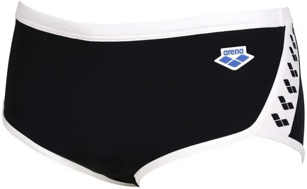 Arena icons swim low waist short solid black/white xl - uk38