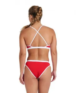 Arena icons bikini cross back solid red/white l - uk36