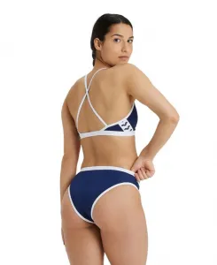 Arena icons bikini cross back solid navy/white l - uk36