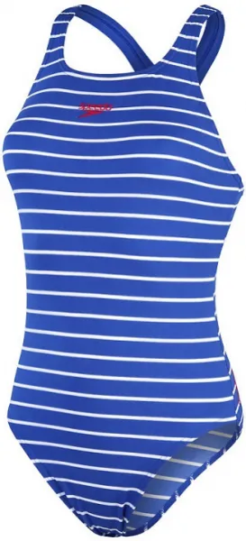 Speedo eco endurance+ printed medalist chroma blue/white xl - uk38