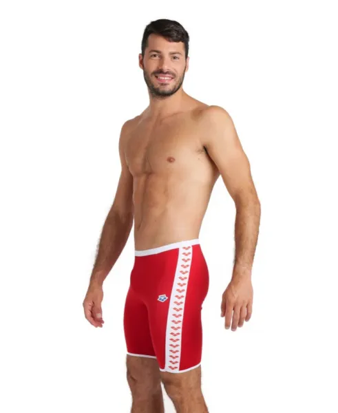 Arena icons swim jammer solid red/white m - uk34