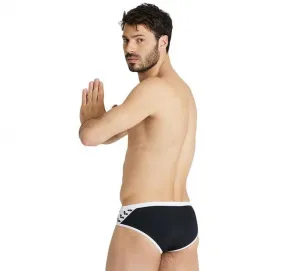 Arena icons swim brief solid black/white s - uk32