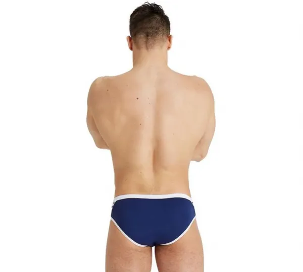 Arena icons swim brief solid navy/white s - uk32