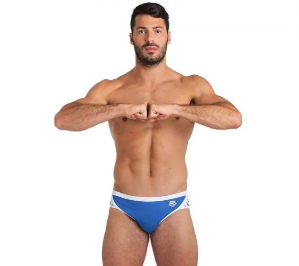 Arena icons swim brief solid royal/white s - uk32