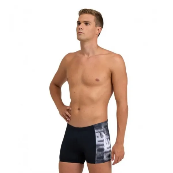 Arena overlap swim short black/white multi s - uk32