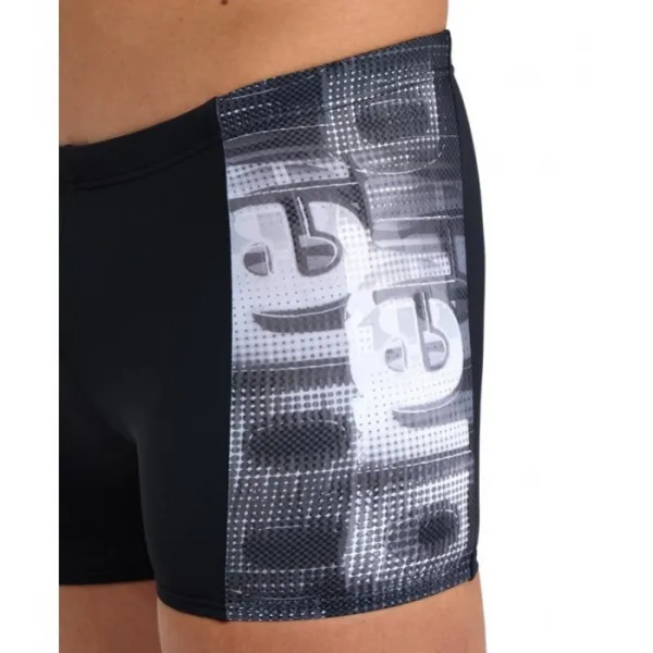 Arena overlap swim short black/white multi s - uk32