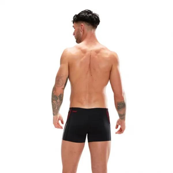 Speedo tech panel aquashort black/fed red/white s - uk32