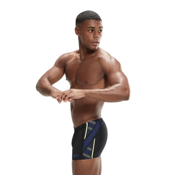Speedo tech panel aquashort black/chroma blue/spritz s - uk32
